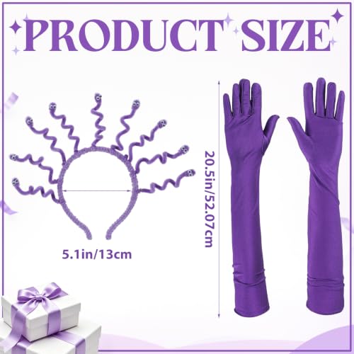 Image of 2 Pcs Halloween Snake Costume Purple Monster Costume Accessory Set
