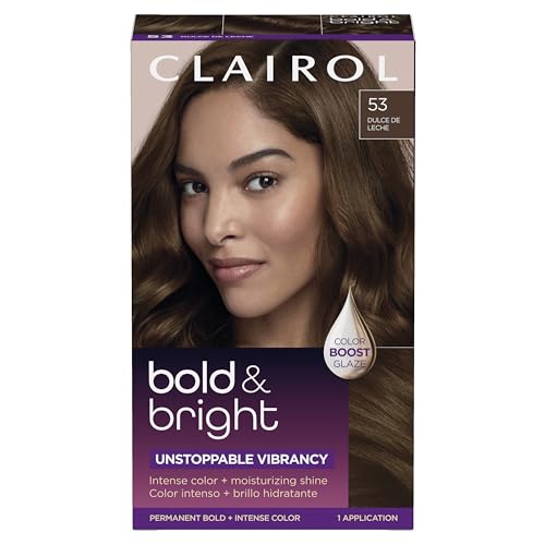 Bold & Bright Permanent Hair Dye, 53 Dulce de Leche Hair Color, Pack of 1