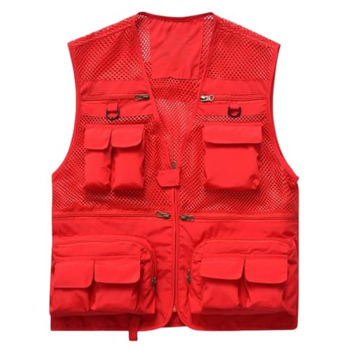 Chaleco de senderismo para hombre multibolsillos transpirable para fotografía y pesca activa