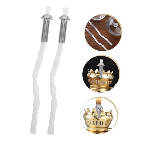 6 piezas de mechas para lámpara de aceite con soporte de hierro miniatura 7