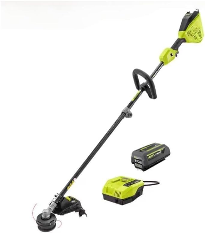 CORTADORA DE HILO CON EJE DE FIBRA DE CARBONO DE 16" CON MOTOR SIN ESCOBILLAS DE 40 V HP DE RYOBI