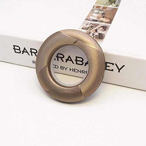 Paquete de 80 anillos con ojales para cortina, anillo romano de bajo ruido a nanoescala, para barra de cortinas de ventana, ducha, vestuario, puerta, diámetro interior de 45 mm, plata brillante (plata