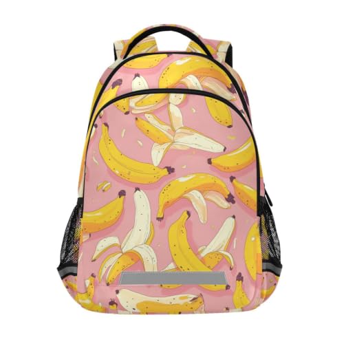 Sac à dos rose fille avec compartiments pour étudiante