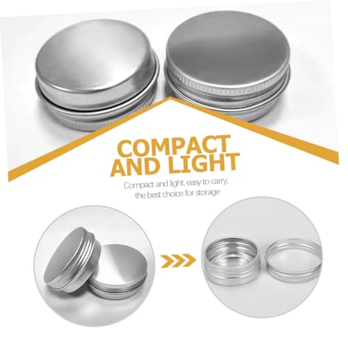 Housoutil 24個 アルミ製収納ケース 化粧品サンプル容器 小型詰め替えケース 持ち運び便利 家用メイクアップ収納ボックス