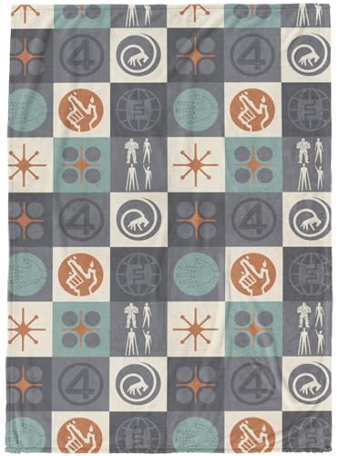 Jay Franco Plush Throw Blanket – Soft & Comfy 50x70 Inches Throw for Couch or Bed – Cozy Home Décor for Living Room & Bedroom, Multicolored - The Fantastic Four