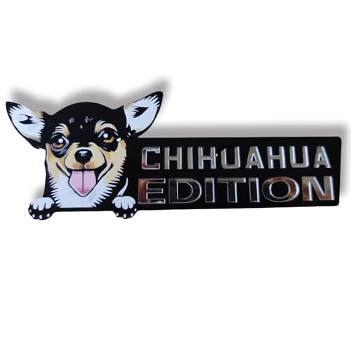 Image of Car Emblem: Dog Car Badge Laser Cutting Emblem Cool Decals Trucks German Shepherd Badge Corgi Edition Doodle Golden Retriever Vehicles Dachshund Addition Rottweiler (Black Chihuahua)