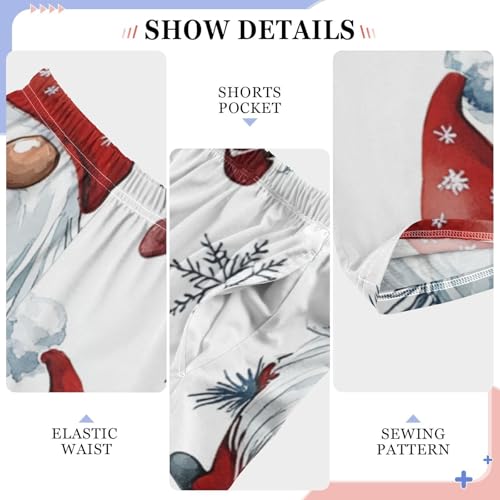 Gnome and Snowflake Boys Long Pants Soft Trousers Elastic Waist Kids Lounge Bottoms with Pockets S-XL4