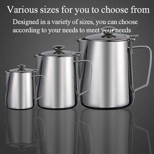 Jarra cafetera de acero inoxidable resistente a arañazos de 1000ml con diseño floral 6