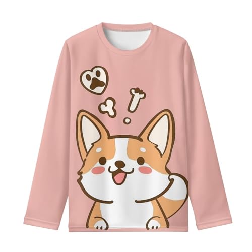 Image of Girls Basic Tee Shirts Outdoor Long Sleeve Shirt Winter Clothes Size 3-16 Top Fall Clothes Gift for Holiday