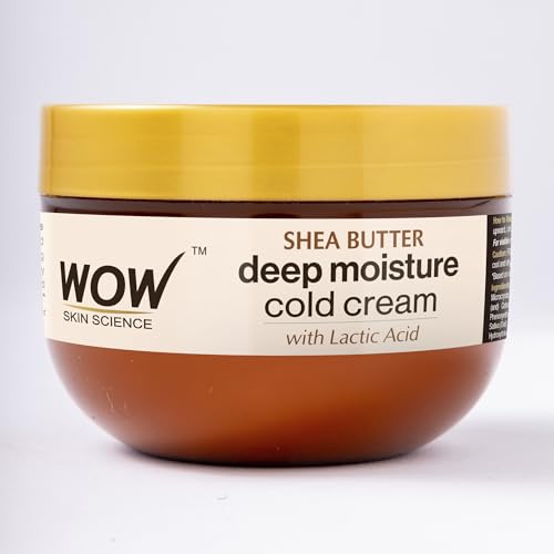 Image of WOW Skin Science Shea Butter Deep Moisture Cold Cream with Lactic Acid | 48Hr Moisturisation | No Parabens, Silicones & Mineral Oil | for All Skin Types | 100ml