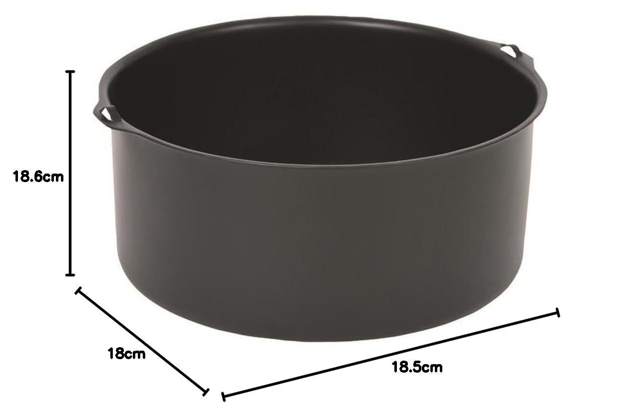 TEFAL XA1120 Akcesoria do frytkownicy Easy FRY, forma do ciasta, blacha do pizzy, kratka na szpikulce i metalowy stojak, nieprzywierająca stal nierdzewna, łatwe czyszczenie, średnica 17 cm, szare