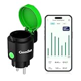 Outdoor Steckdose - GreenSun Wlan Steckdose WLAN Steckdose mit Strommessung Alexa Steckdose Wlan Steckdose Outdoor Gartensteckdose Außensteckdose Wifi Steckdose Stromverbrauch Sprachsteuerung IP44