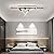 Modern LED Ceiling Light 6-Light track light Spotlight Frosted Black Geometric Ceiling Light Lighting Fixture Dimmable Remote Control Living Bedroom Kitchen Dining Room Fixture
