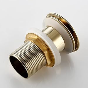Emartt Full Thread Waste Coupling for Wash Basin in Gold Color | Full Threaded Pop Up Waste Coupling | Sink Waste Coupling | Waste/Drainer Coupling 3 Inch
