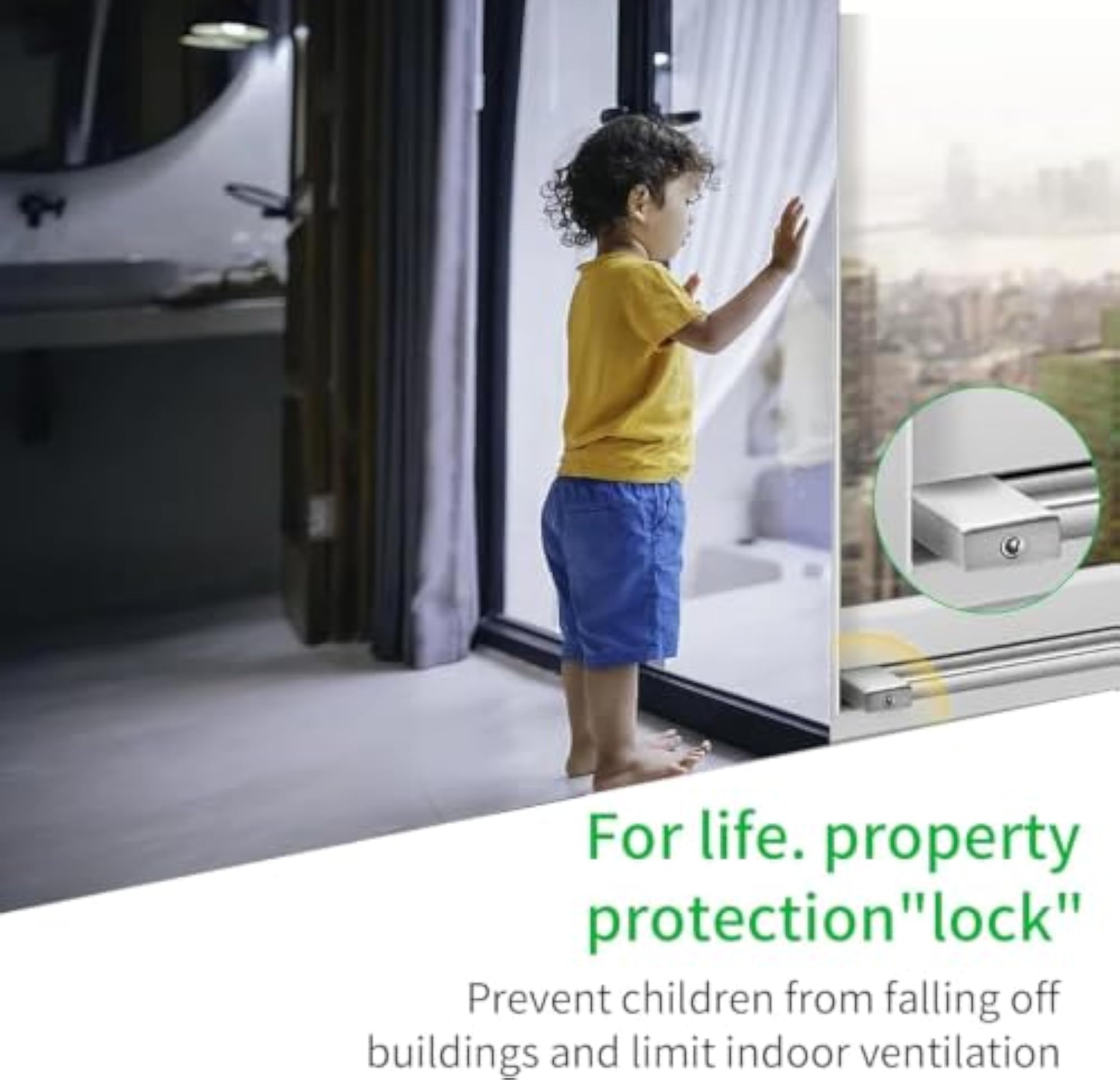 Sliding Window Locks with Keys, Adjustable Safety