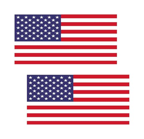 Image of Large American Flag Decal 2pcs USA Flag Decal Sticker Car Stickers for Cars /Trucks - Support US Military (12 X 6 Inch