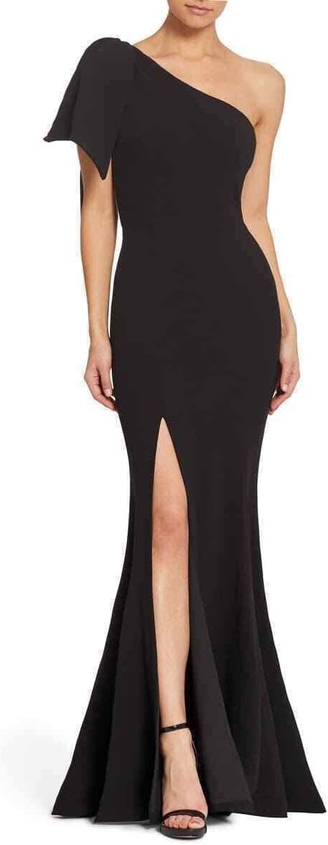 Dress The Population Womens Georgina One Shoulder Bow Detail Trumpet Gown Long Dress - Image 4