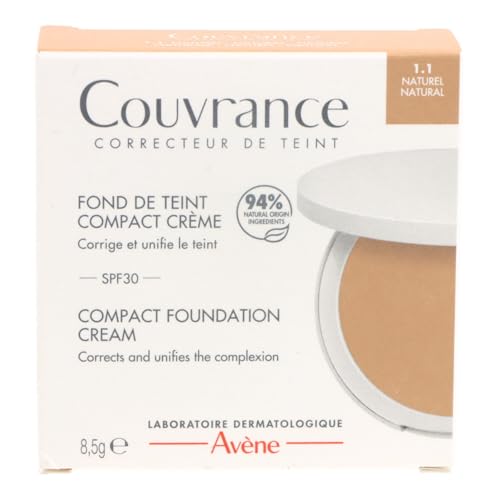 Eau Thermale Avène - Crema de base compacta 1.1, opacidad natural, 8,5 g