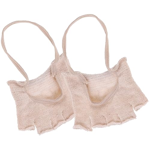 IWOWHERO Peep Toe Liner Socks Toe Separation Socks Comfortable Cotton Material Toe Socks for Women