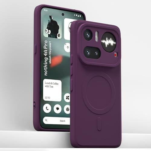 Image of Pikkme Back Cover for Nothing Phone 4a Pro 5G Soft Matte Silicone Mag-Safe Design (Mag-Safe Not Support) Camera Protection | Slim Fit Bumper Cover (Purple)