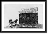 Historic Framed Print, [Ft. Sill, Oklahoma, and vicinity]: Station on Signal Mountain, near Ft. Sill, I.T. Lookout for depredating Indians, 17-7/8' x 21-7/8'