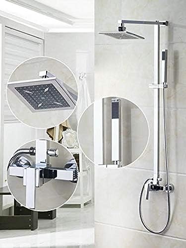 Robinet mélangeur bain douche avec grand arroseur effet pluie pour rénovation maison