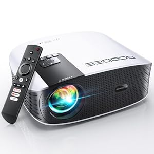 GooDee 4K Smart Projector with 5G WiFi and Bluetooth, Netflix/Prime Video Supported, Dolby Audio 400″ Outdoor Movie Projector for Home Theater, Compatible with TV Stick, iOS, Android
