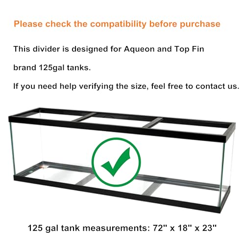 Image of Acrylic Aquarium Divider Kit 5.5 /10 / 20L / 20H / 29 / 40B / 55 /75 / 125gal Fish Tank with Suction Cups
