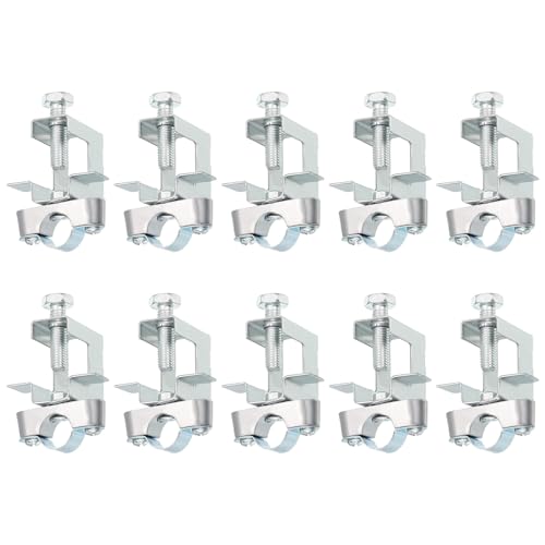 QUARKZMAN 10 Piezas de Soporte de Conducto con Abrazadera de Viga para Tubo de 5/8' (16mm) Soporte de Cable para Viga en I, Conducto, Tubo, Cable