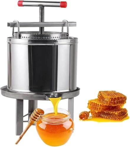 Máquina extractora de miel de acero inoxidable, prensa manual de frutas de vino para hacer jugos, extractor de aceite de pimienta, prensa de miel con mango en forma de T, máquina extractora de miel de
