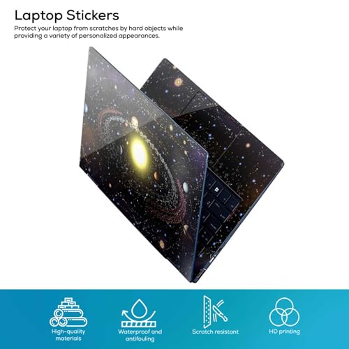 Image of Galaxsia Universe D4 Full Body Vinyl Laptop Skin /Sticker /Cover Upto 15.6 Inches Laptops Laminated-Removable-HD Quality Compatible for Hp-Dell-Sony-Lenovo-Asus etc.(15x10 Inches)