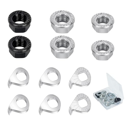 Bike Hub Spokane Valley: Top Accessories for Smooth Cycling Wheels 6 POMKON Bike Hub Nut and Bike Safety Washer Kit, Bicycle Hub Nut M8 M9.5 M10 Front Bike Wheel Hub Nut and Rear Bike Wheel Hub Nut for Mountain Road Bike