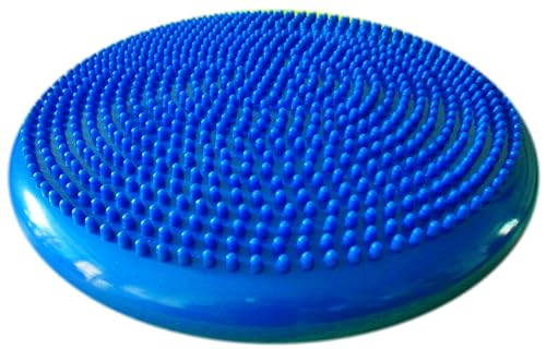Image of AppleRound Inflated Wobble Cushion with Hand Pump, Air Stability Board (Extra Thick), Core Balance Disc for Adults, Sensory Wiggle Seat for Kids, Flexible Seating for All Age, 13.5in / 34cm Diameter