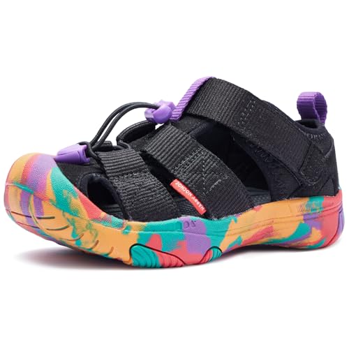 Boys Girls Summer Breathable Sandals, Comfortable, Quick-Dry, Lightweight, Closed-Toe, Multicolor for Hiking & Outdoor Sports