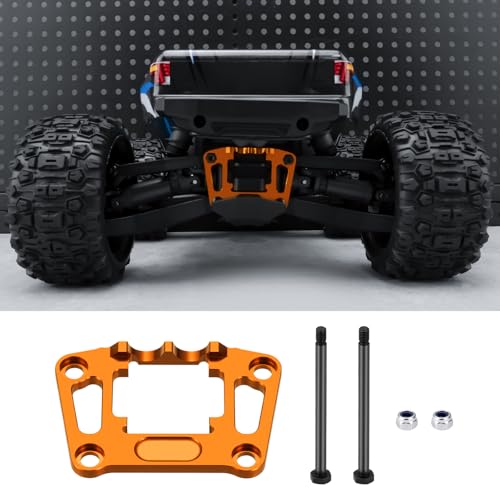 Support cloison arrière alu orange pour session tout-terrain Traxxas Mini Maxx 1/16