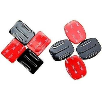 Action Pro 3M Adhesive Pads 2 x Flat and Curved Mounts Compatible with GoPro Hero 10 9 8 7 6 5 4 3+ 3 SJCAM YI Noise Play Action Cameras