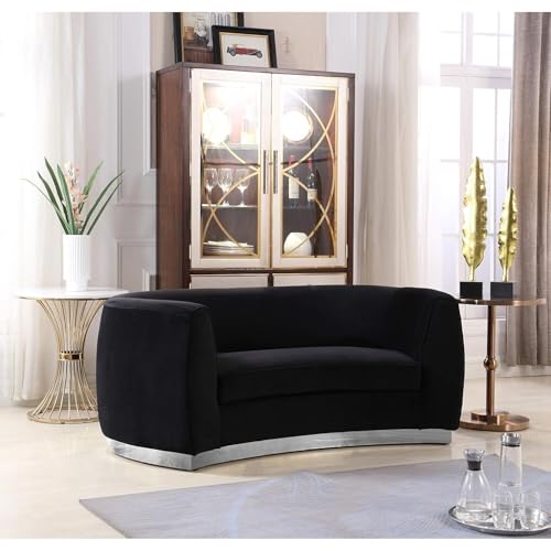 Sillón Terciopelo Negro Plegable miniatura 2