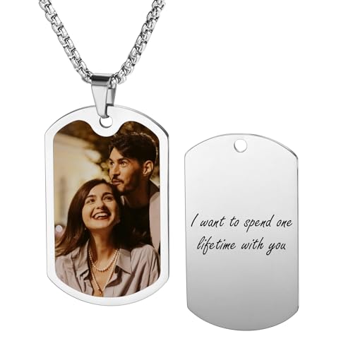 Pendentif personnalisé gravé idée cadeau unique avec chaîne et porte-clés