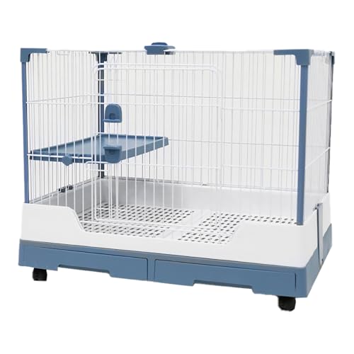 うさぎ ケージ、ハムスター ゲージ、移動便利、耐久性、通気性、組み立てが簡単、強くて耐久性がある (スタイル 2 ブルー)