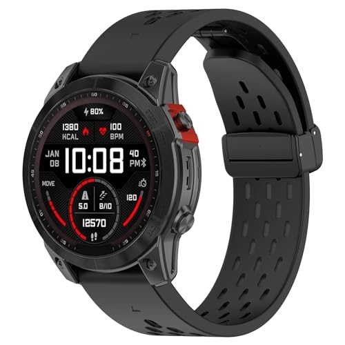 Bracelet silicone 22mm pour Garmin Fenix 5Plus, idéal pour le trail running