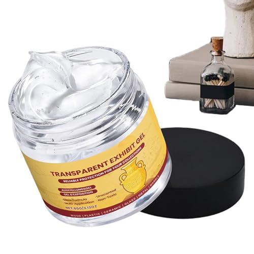 Tuxuseo Exhibit Gel | Pegamento transparente despegable de 60 g - Masilla de cera para museo, para figuras de cerámica, decoración, conservación, galería de arte, antigüedades
