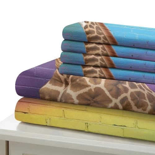 Tableau de girafe mural en housse de couette entretien facile