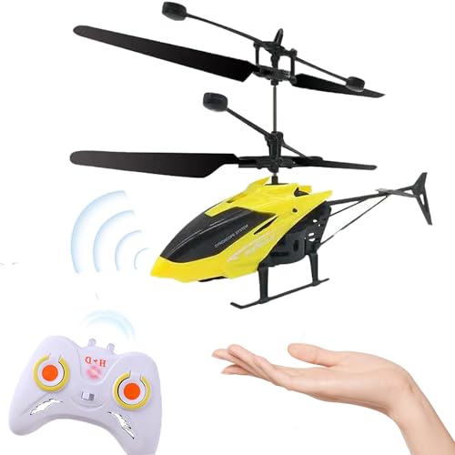 XUBX Fliegende Spielzeuge, Kinder Fliegender Helikopter, Infrarot-Induktionsroboter Mini Hubschrauber, Ferngesteuerte Hover Fliegender mit Handsensor Infrarot-3