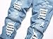 Baylvn Men's Stretch Ripped Distressed Straight Slim Fit Jeans Skinny Fashion Patched Denim Pants,658 Light Blue,Size 42