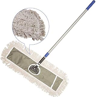 JINCLEAN 24" Industrial Class Cotton Floor Mop | Dry to Attract dirt, dust
