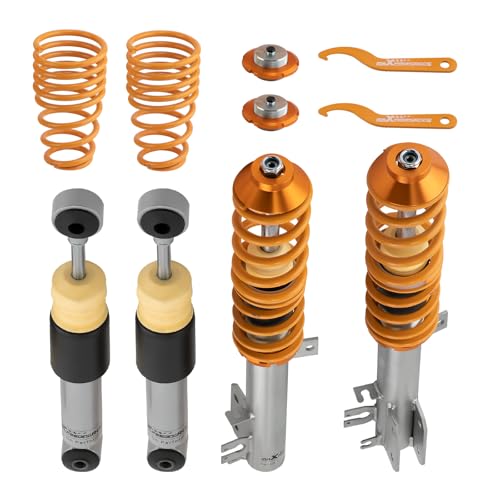 maXpeedingrods Coilovers for Fiat 500 2007+, for Fiat 500 Abarth 2012-2019, for Fiat Panda Mk2 2003-2012, Height Adjustable Stru