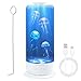 BestYiJo Lampara Medusa Lampara de Lava, Acuario 2.5 Litro Carga USB, Acuario de Medusas Decolorado LED, con Control de Velocidad y 2 Modos de luz, Luces de Atmósfera de Oficina Familiar (Blanco)