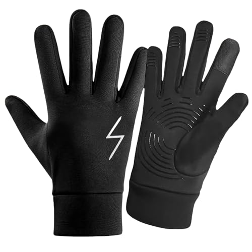 Yoqanr Kids Gloves for Cold Weather, Keep Warm Riding Cycling and Water-Resistant Kids Sports Gloves Aged 10-12 Boys & Girls, Touch Screen Cold Weather Windproof Kids Gloves(Lightning,L)