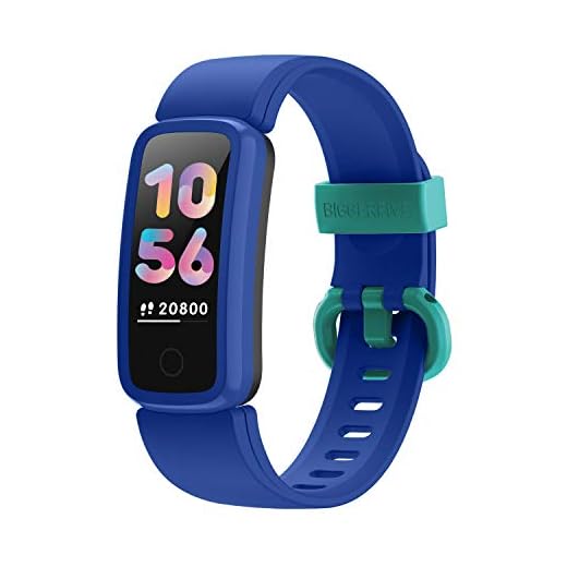 BIGGERFIVE Fitness Tracker Watch for Kids Girls Boys Teens, Activity Tracker, Pedometer, Heart Rate Sleep Monitor, Vibrating Alarm Clock, IP68 Waterproof Calorie Step Counter Watch (N Blue)