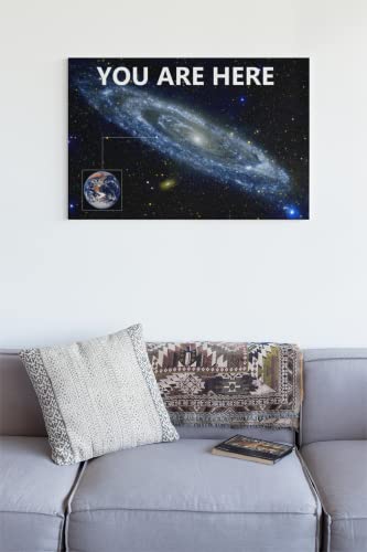 You Are Here Galaxy Retro Solar System Human Earth Location In Outer Space Universe Constellation Walls Hubble Prints Planets Cool Wall Decor Art Print Poster 36X24 #TOP5